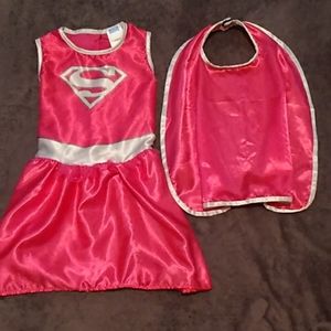 Pink Super Girl Costume Sz. Medium